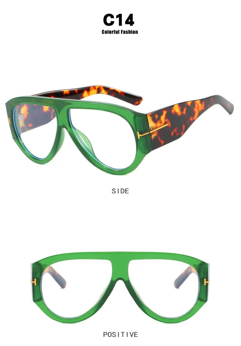 T-shaped large frame sunglasses pilot 2025 new toad fashion sunglasses FD - Image 43