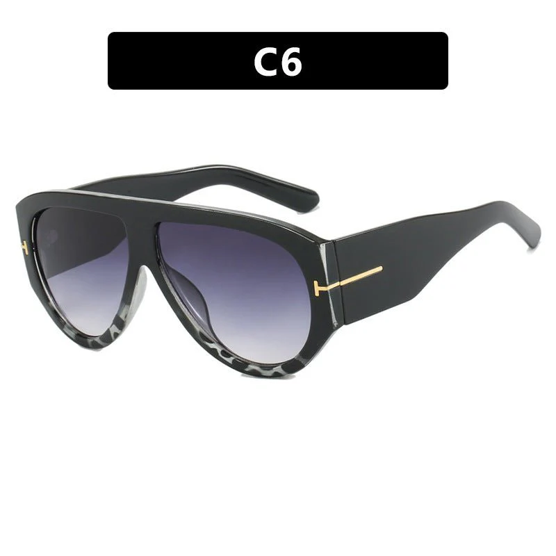 T-shaped large frame sunglasses pilot 2025 new toad fashion sunglasses FD - Image 6