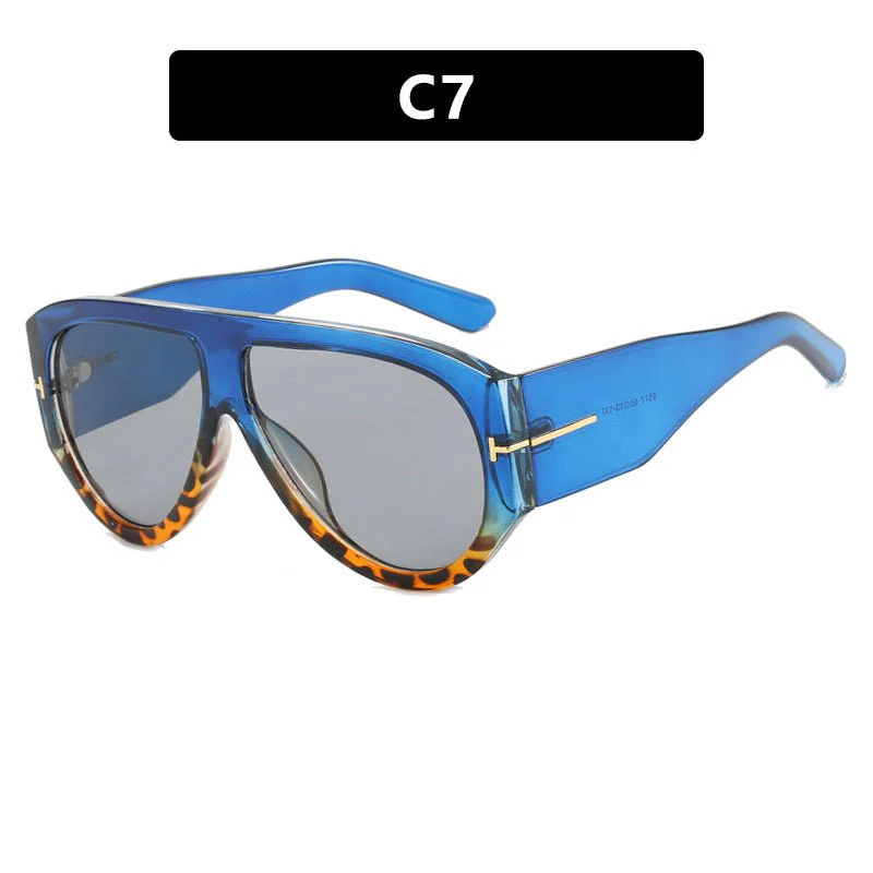 T-shaped large frame sunglasses pilot 2025 new toad fashion sunglasses FD - Image 7