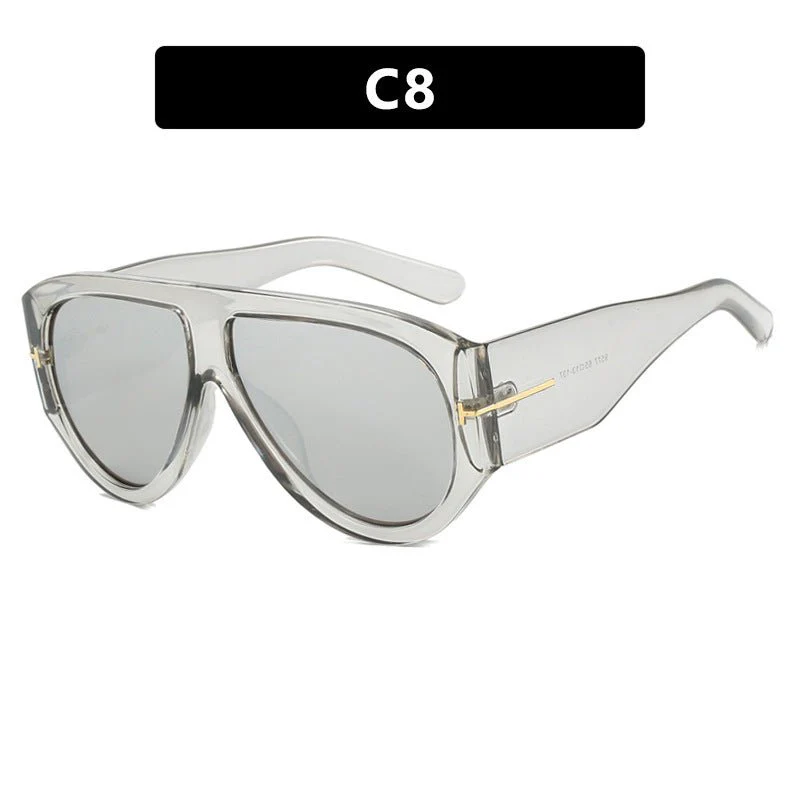 T-shaped large frame sunglasses pilot 2025 new toad fashion sunglasses FD - Image 8