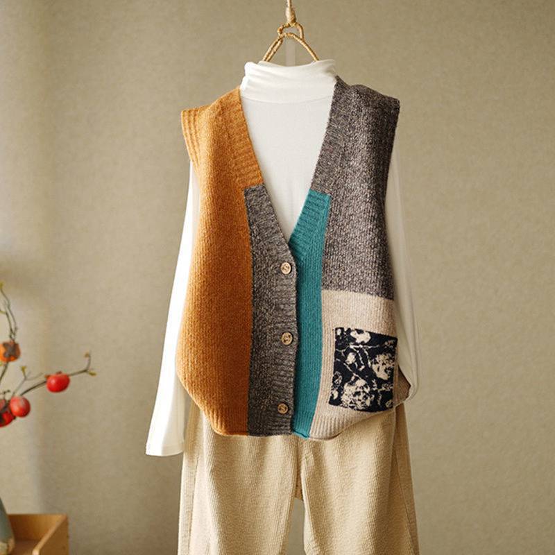 The 3D Retro Glow | Solid Color V-Neck 3D Textured Knit Cardigan - Image 7