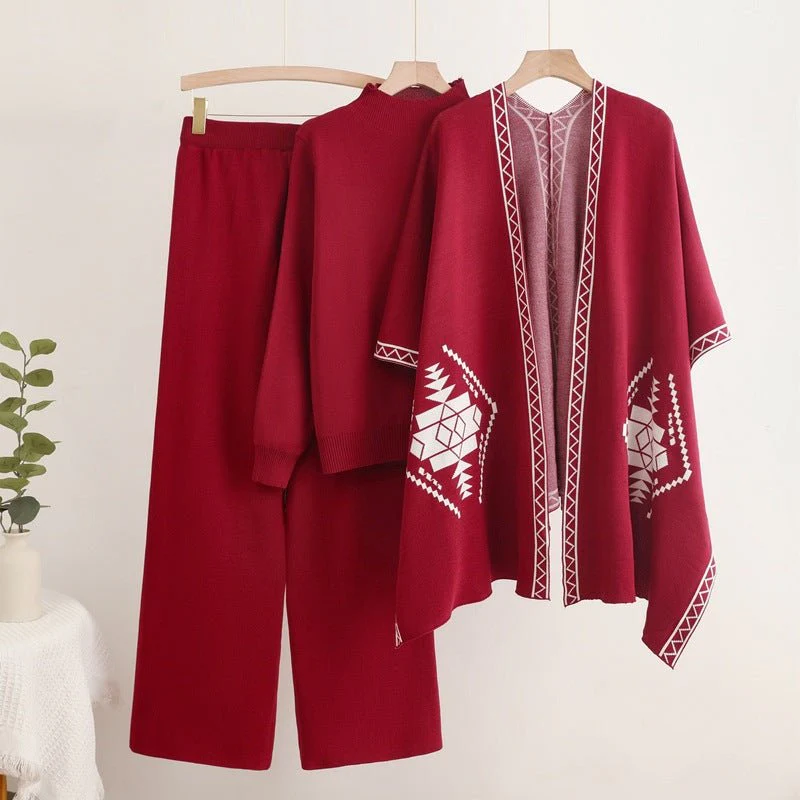 The Autumn Harmony | Women's Viscose Long-Sleeve Top & Pants Set