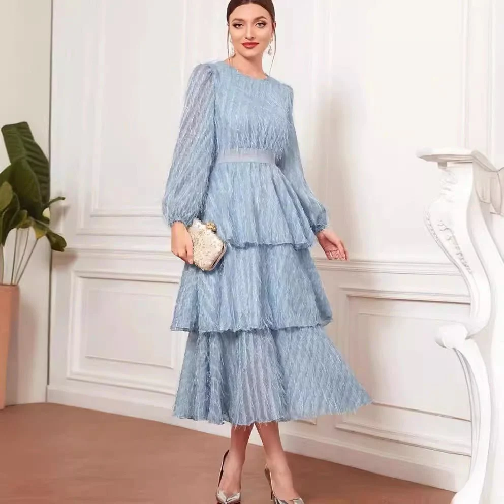 The Azure Ethereal | French Vintage Lace Maxi Dress - Image 3