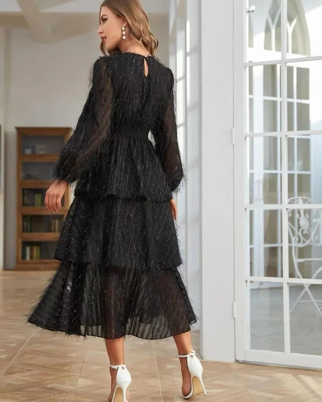 The Azure Ethereal | French Vintage Lace Maxi Dress - Image 7