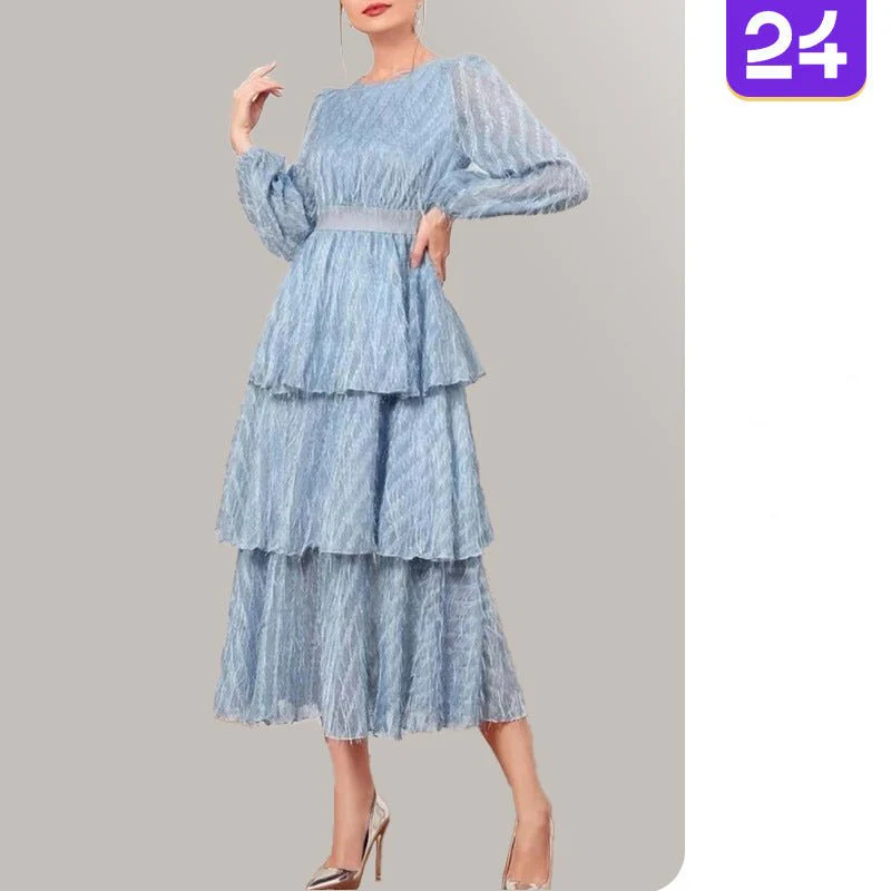 The Azure Ethereal | French Vintage Lace Maxi Dress - Image 8