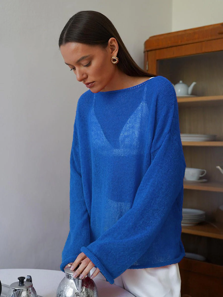 The Bohemian Breeze | Women's Off-Shoulder Bell Sleeve Sweater - Image 14