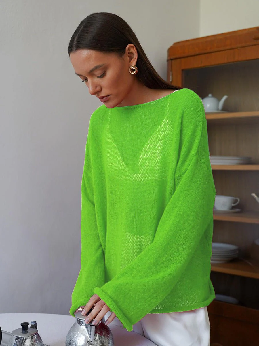 The Bohemian Breeze | Women's Off-Shoulder Bell Sleeve Sweater - Image 16