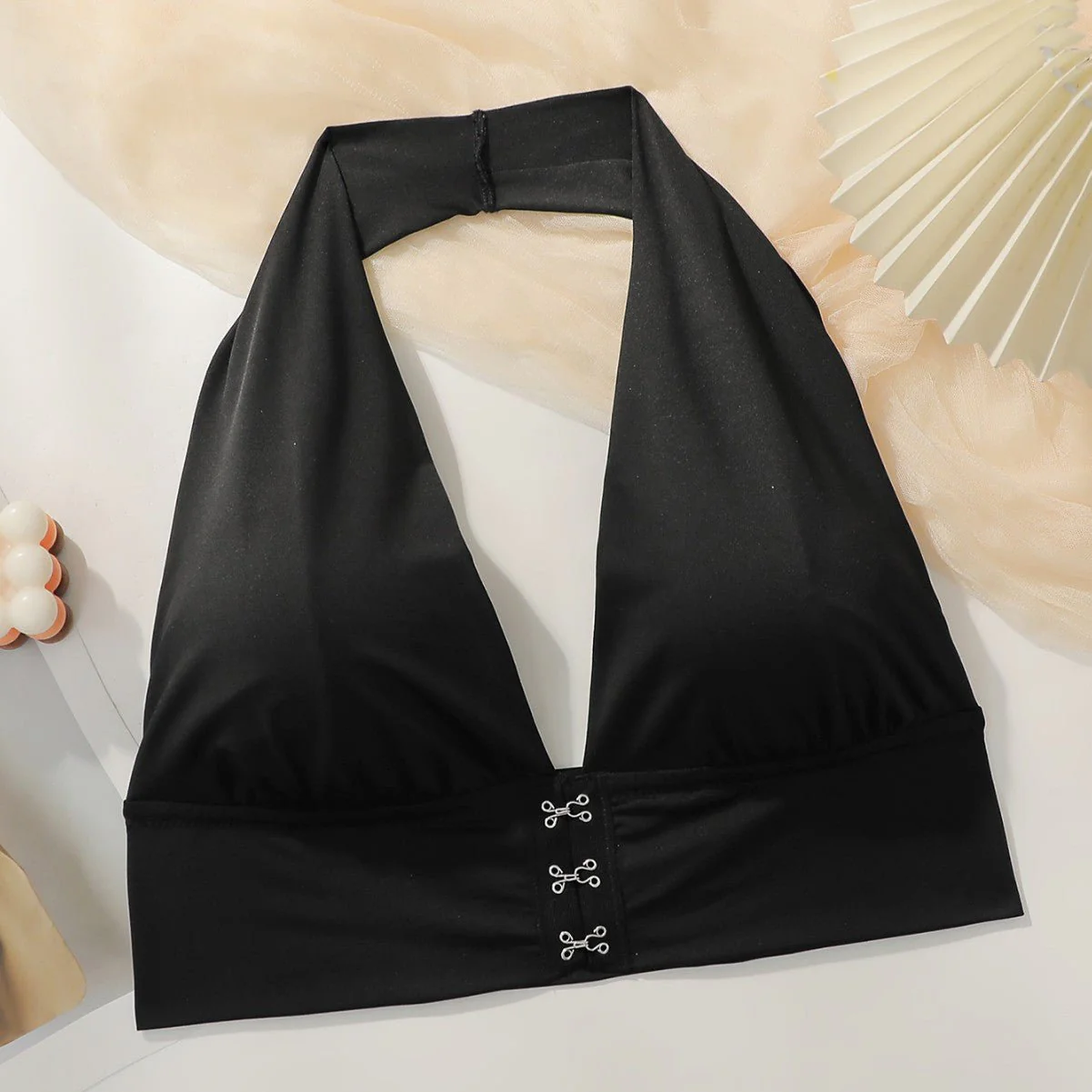The Bold Reveal | Plus Size Halter Front-Closure Backless Bra - Image 2