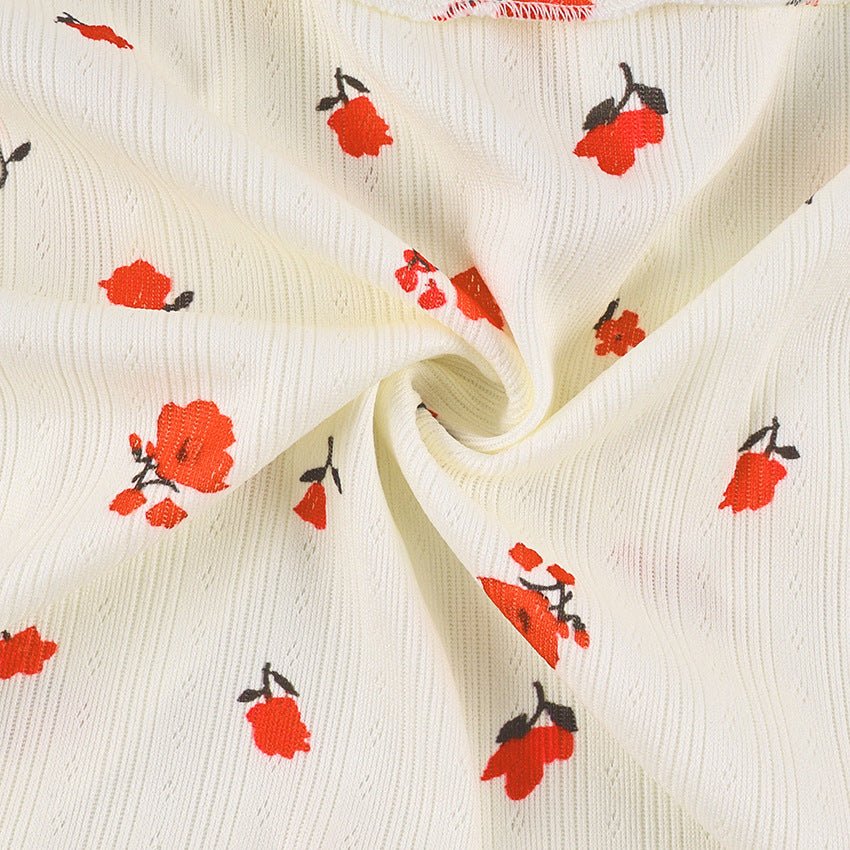 The Botanical Breeze | Printed Tie-Front Pajama Set - Image 3