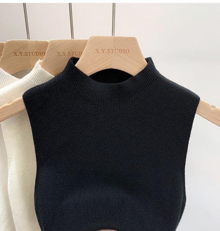 The Breezy Layer | Women's Slim-Fit Half Turtleneck Knitted Camisole Vest - Image 7