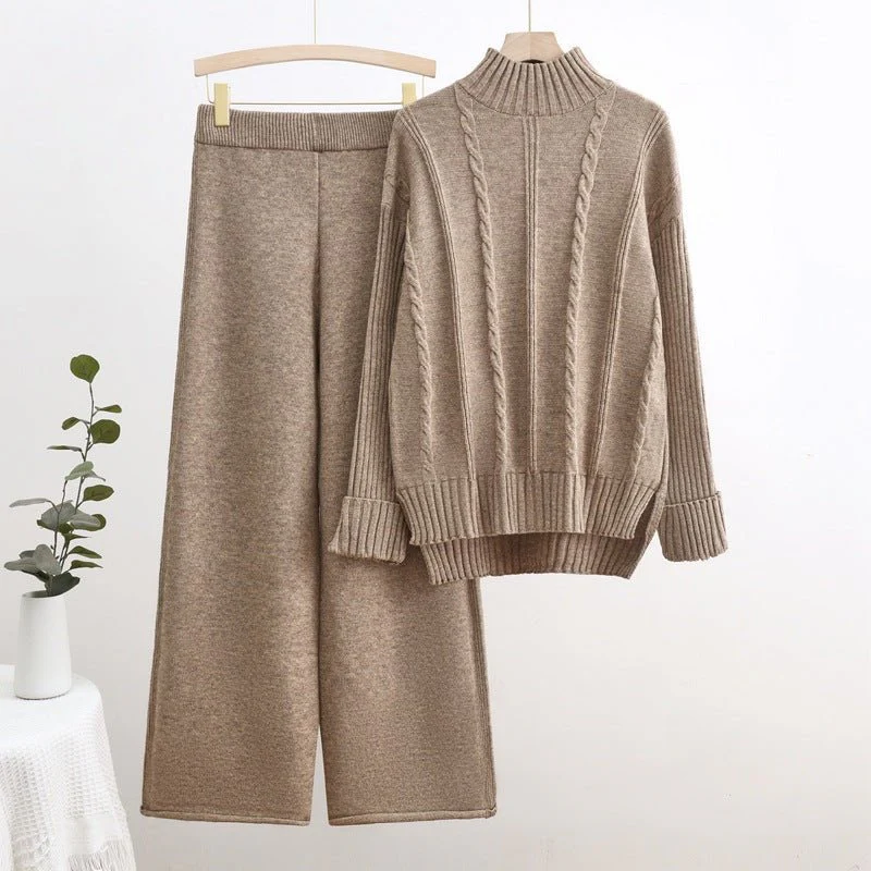 The Casual Cozy | Women's Long-Sleeve Top & Pants Set - Image 3