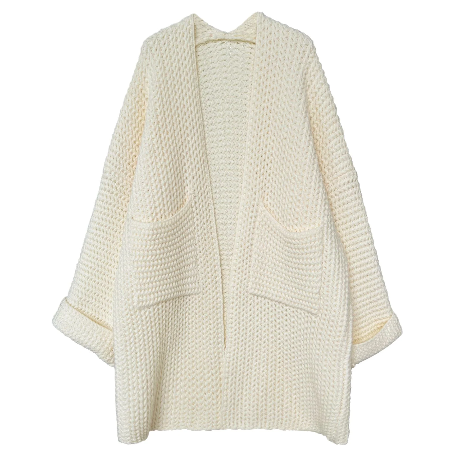 The Casual Ease | Women's Korean Style Loose Cardigan with Pockets - Image 16