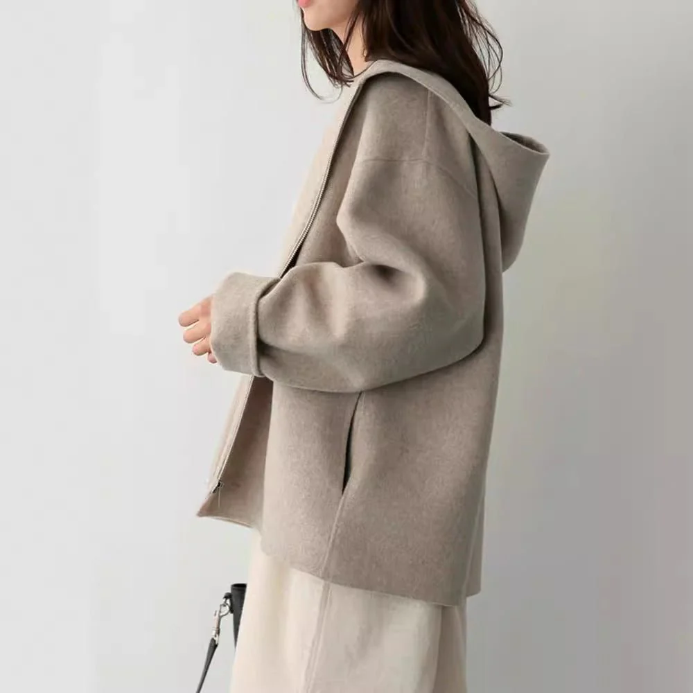 The Casual Horizon | Women's Japanese-Style Hooded Wool Jacket FD