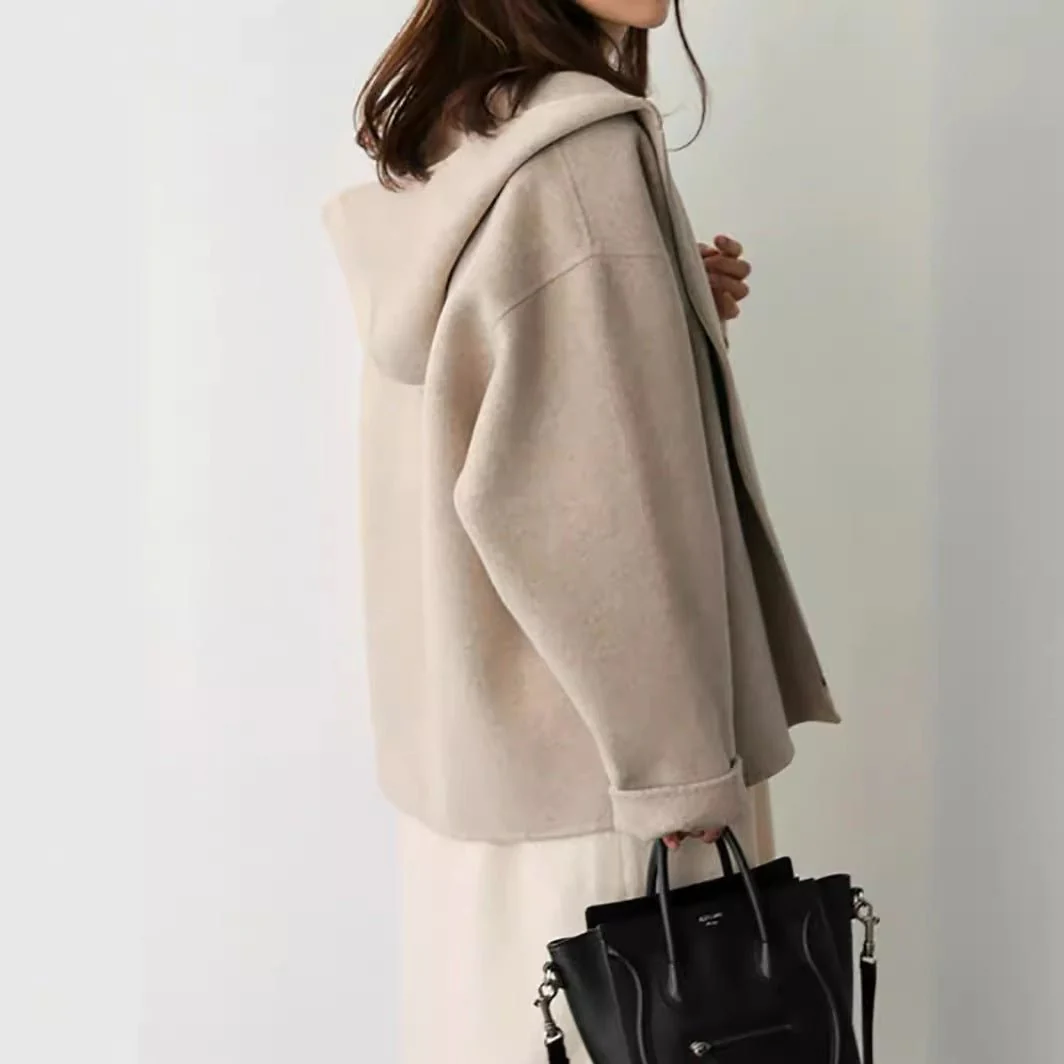 The Casual Horizon | Women's Japanese-Style Hooded Wool Jacket FD - Image 4