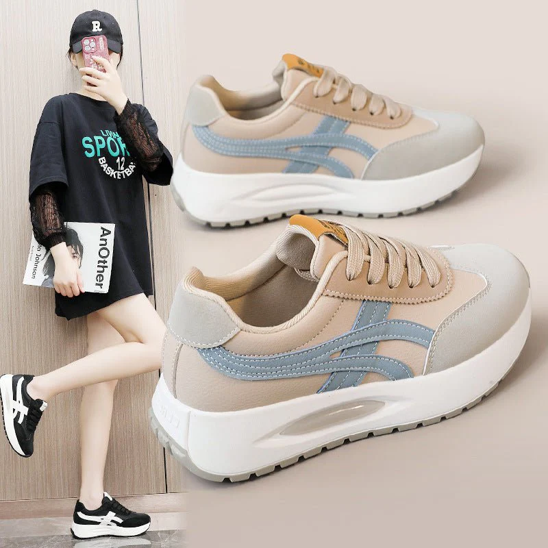 The Casual Stride | Women's Breathable Platform Sneakers FD - Image 3