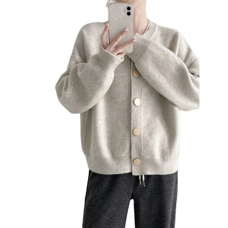 The Cozy Buckle | Women's Crew Neck Multi-Button Knit Cardigan - Image 5