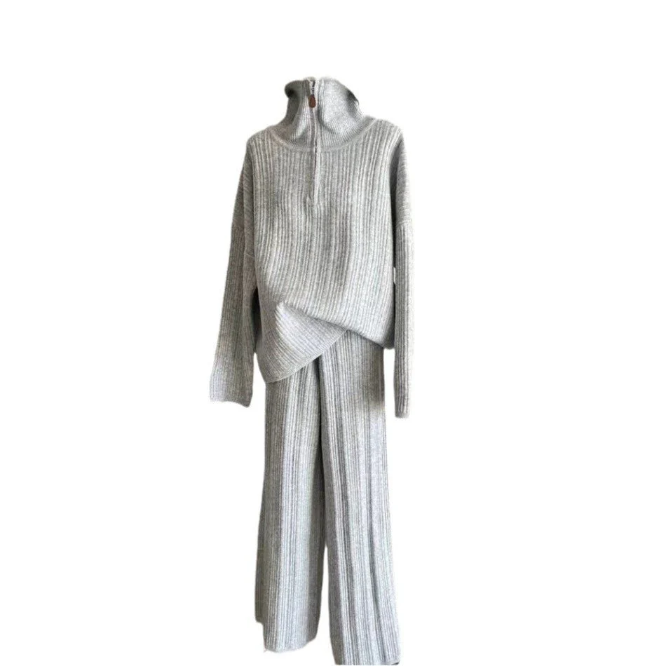 The Cozy Harmony | Women's Wool Blend Two-Piece Lounge Set - Image 5