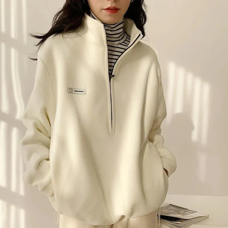 The Cozy Haven | Women's Stand-Up Collar Pullover Sweater - Image 2