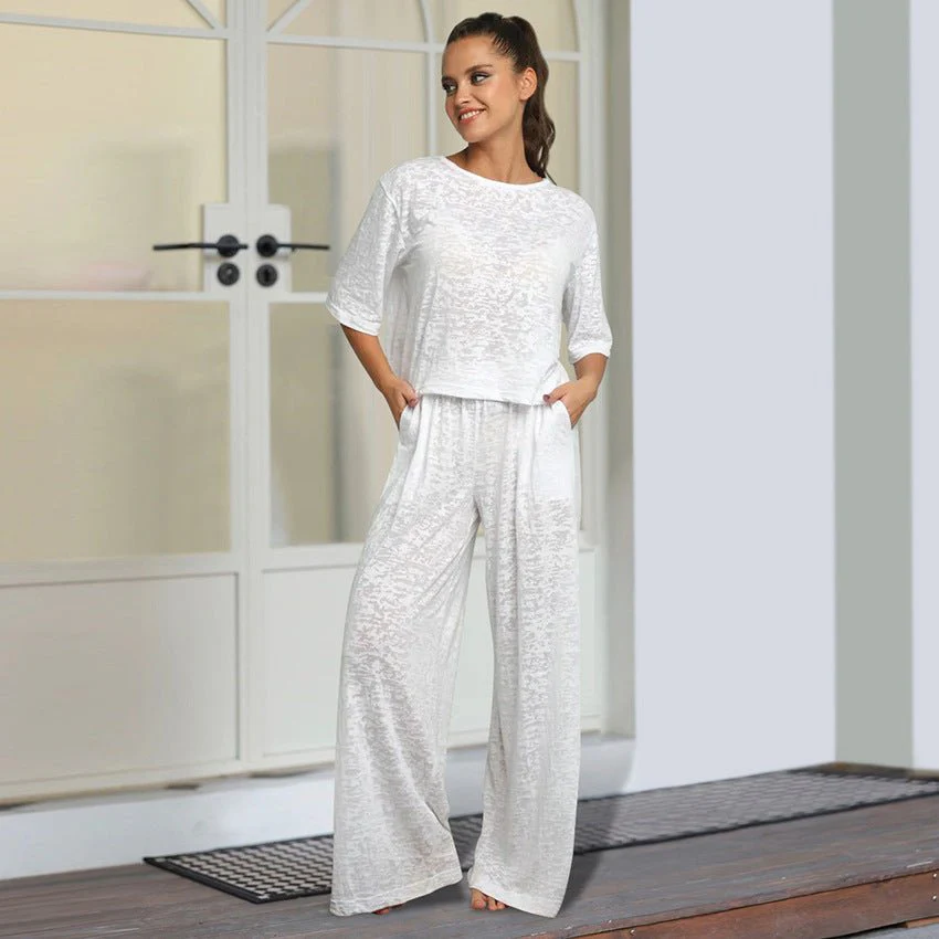 The Cozy Knit | Solid Color Hooded Knit Pajama Set - Image 10