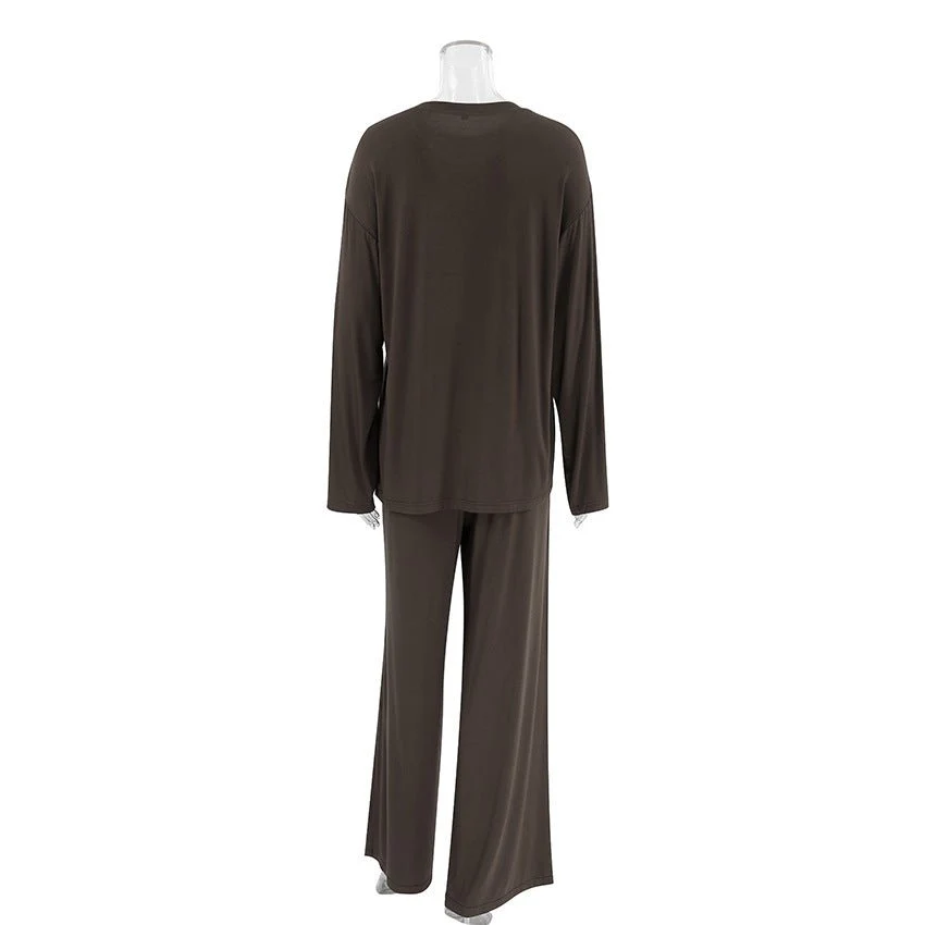 The Cozy Knit | Solid Color Hooded Long-Sleeve Pajama Set - Image 14