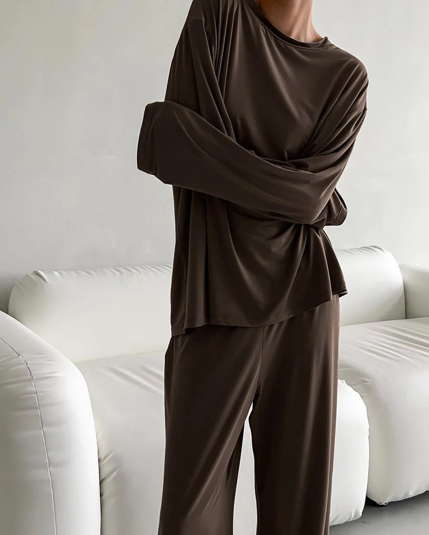 The Cozy Knit | Solid Color Hooded Long-Sleeve Pajama Set - Image 24