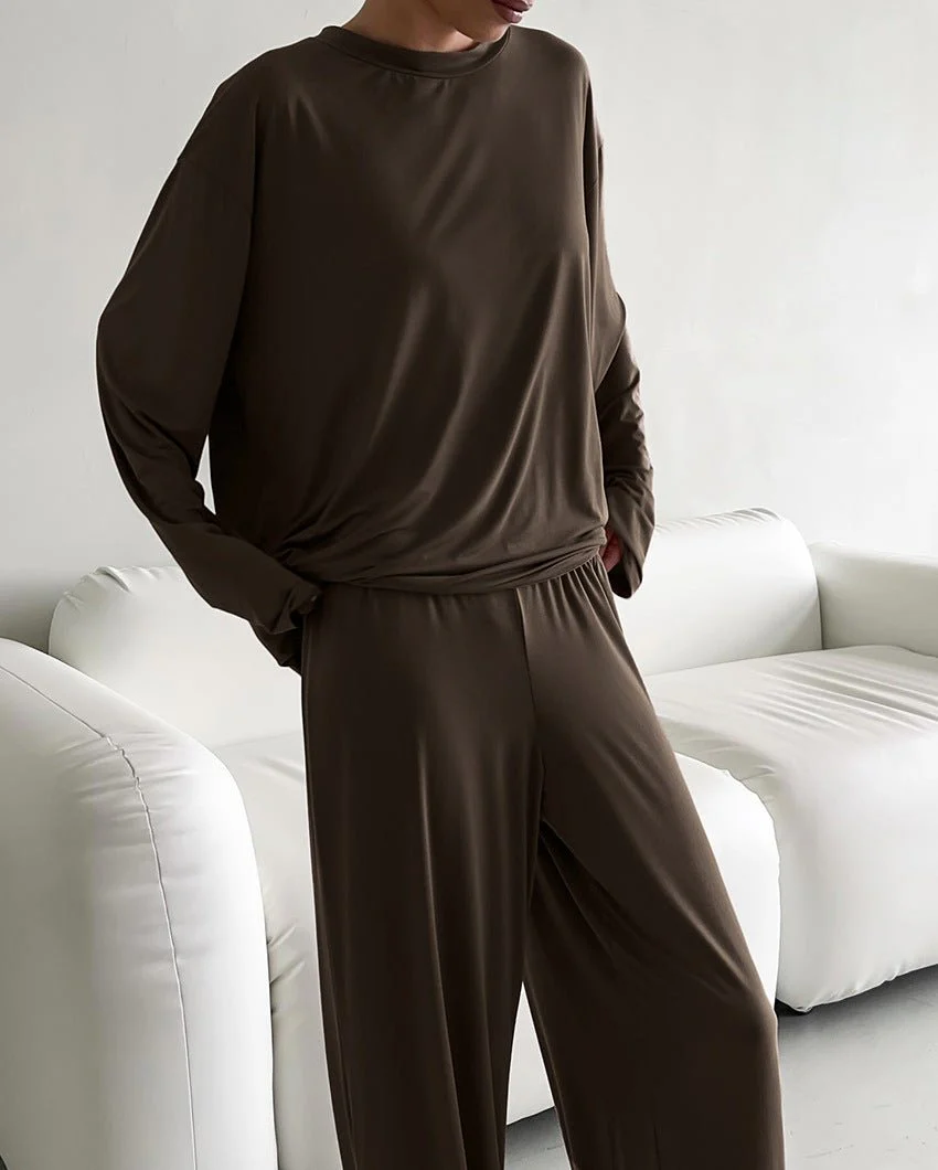 The Cozy Knit | Solid Color Hooded Long-Sleeve Pajama Set - Image 25