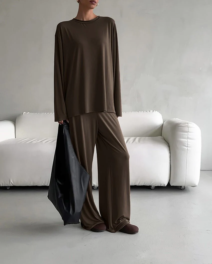 The Cozy Knit | Solid Color Hooded Long-Sleeve Pajama Set - Image 26