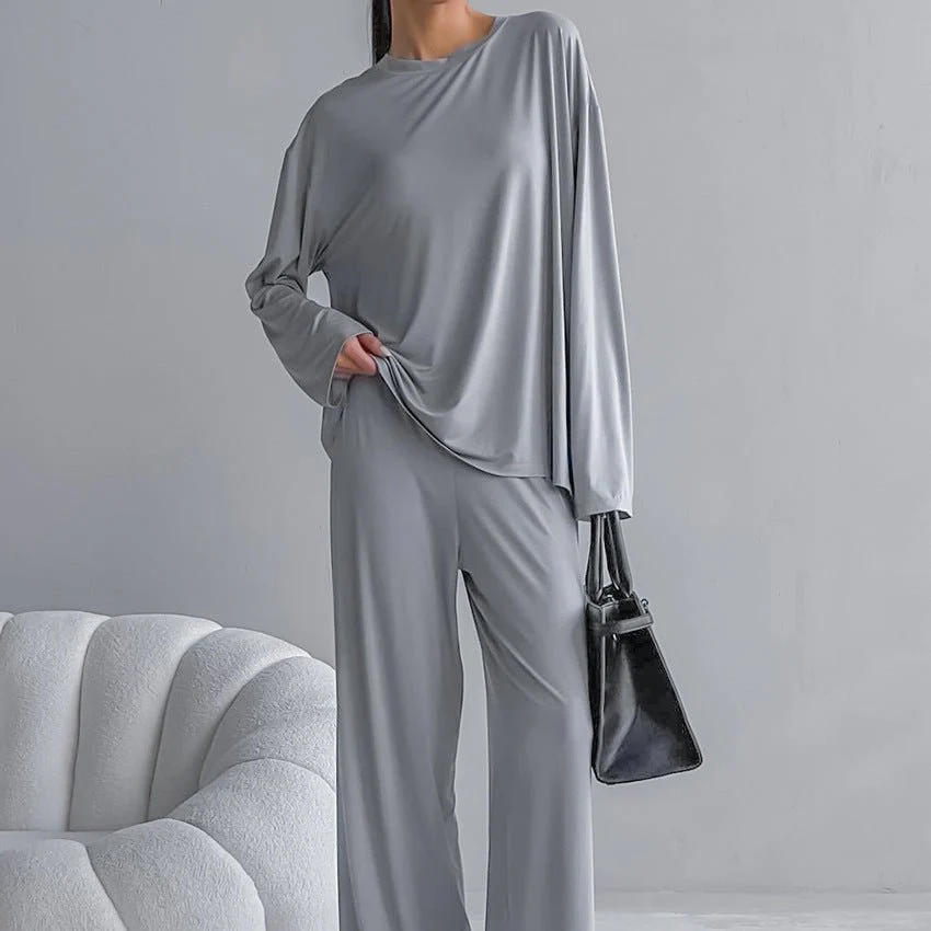 The Cozy Knit | Solid Color Hooded Long-Sleeve Pajama Set - Image 8