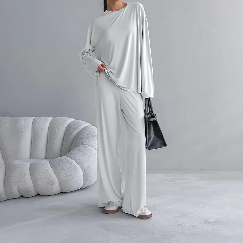 The Cozy Knit | Solid Color Hooded Long-Sleeve Pajama Set - Image 9