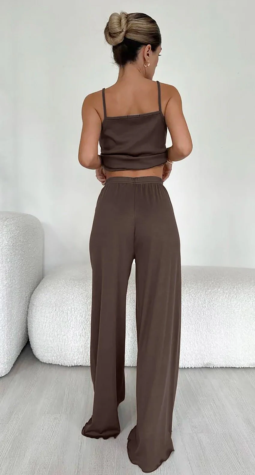 The Cozy Knit | Solid Color Sleeveless Suspender Pants Set - Image 20