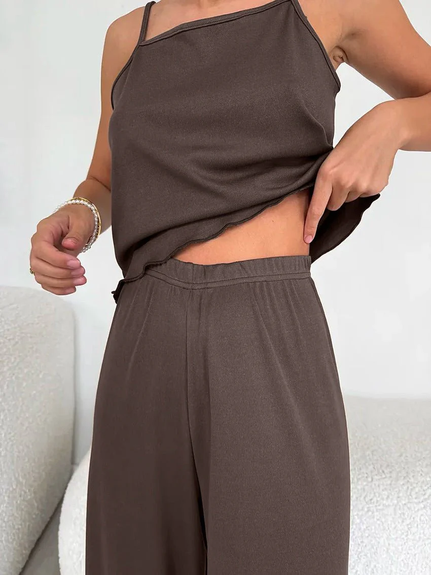 The Cozy Knit | Solid Color Sleeveless Suspender Pants Set - Image 22