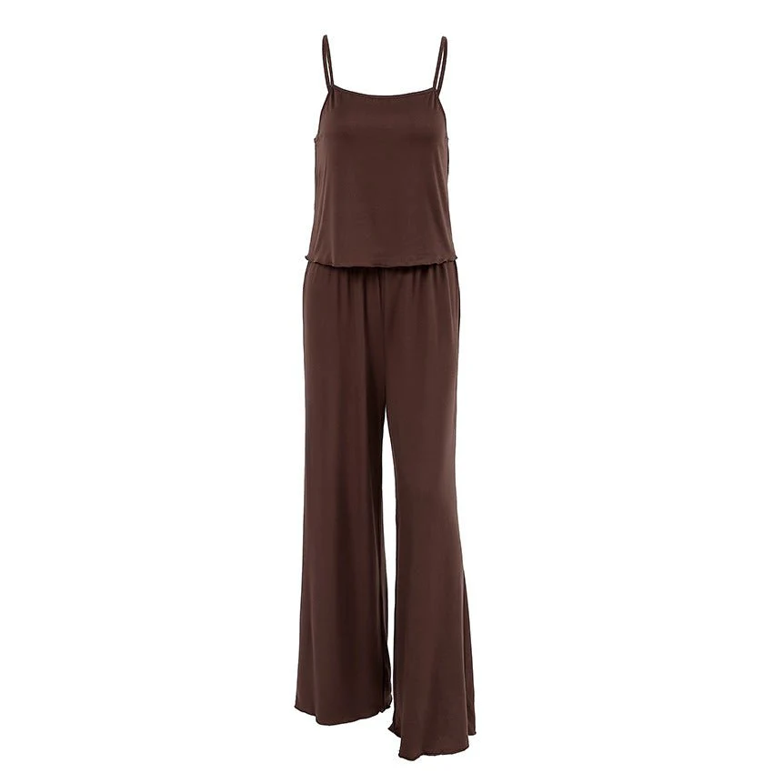 The Cozy Knit | Solid Color Sleeveless Suspender Pants Set - Image 5