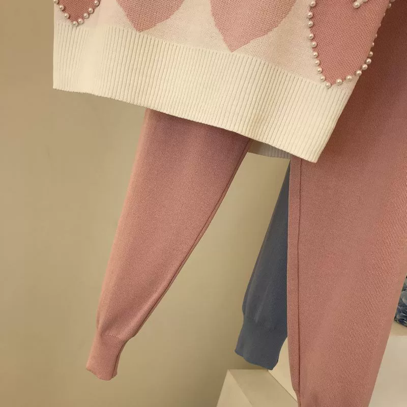 The Cozy Leisure | Women's Long-Sleeve Knitted Sweater & Pants Two-Piece Set - Image 105
