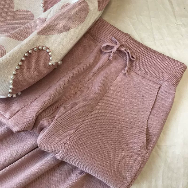 The Cozy Leisure | Women's Long-Sleeve Knitted Sweater & Pants Two-Piece Set - Image 14