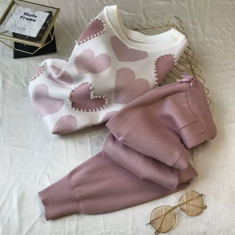 The Cozy Leisure | Women's Long-Sleeve Knitted Sweater & Pants Two-Piece Set - Image 16