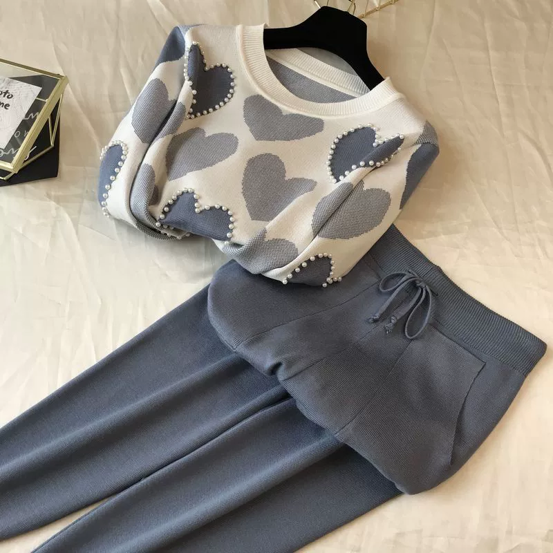 The Cozy Leisure | Women's Long-Sleeve Knitted Sweater & Pants Two-Piece Set - Image 17