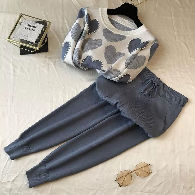 The Cozy Leisure | Women's Long-Sleeve Knitted Sweater & Pants Two-Piece Set - Image 18