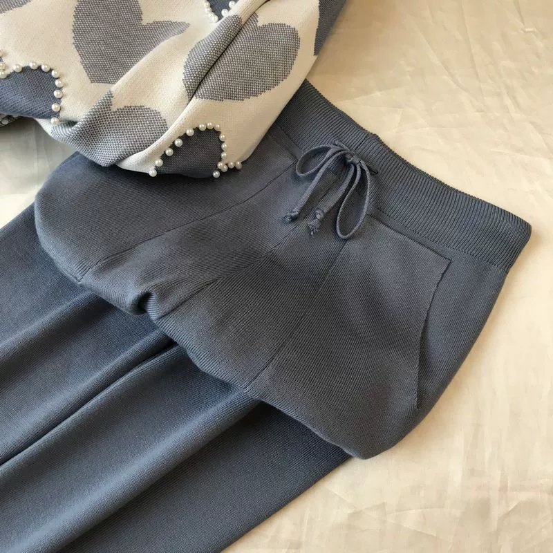 The Cozy Leisure | Women's Long-Sleeve Knitted Sweater & Pants Two-Piece Set - Image 24