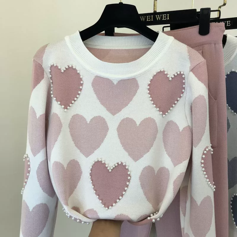 The Cozy Leisure | Women's Long-Sleeve Knitted Sweater & Pants Two-Piece Set - Image 29