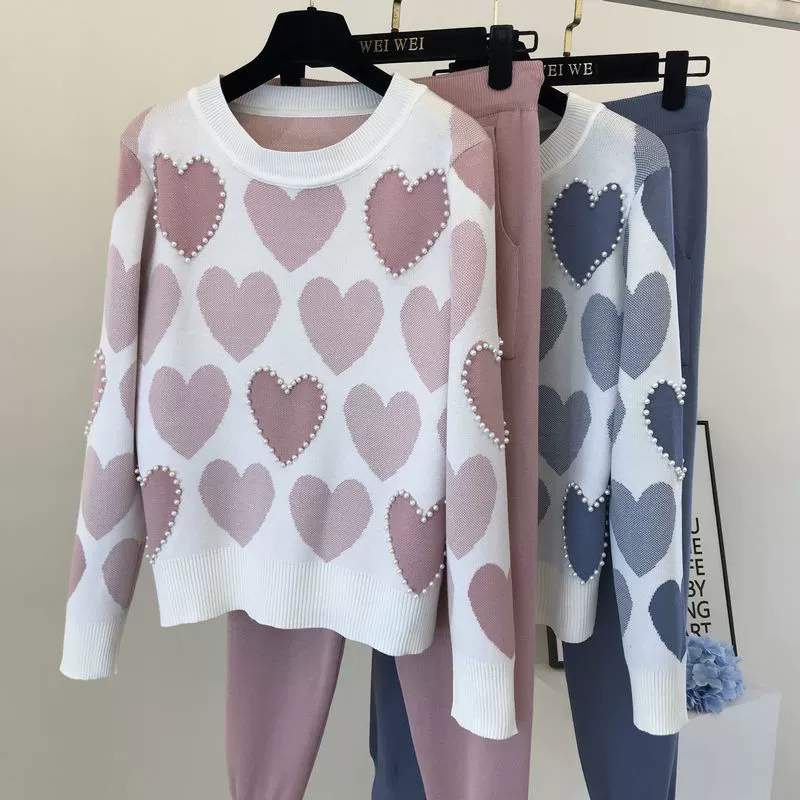 The Cozy Leisure | Women's Long-Sleeve Knitted Sweater & Pants Two-Piece Set - Image 31