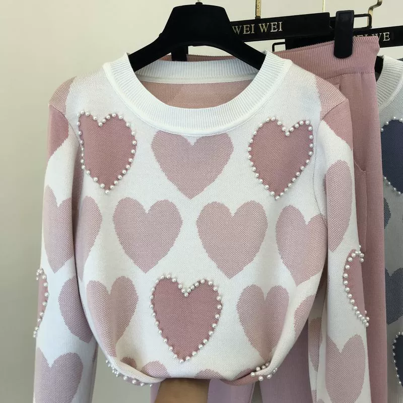 The Cozy Leisure | Women's Long-Sleeve Knitted Sweater & Pants Two-Piece Set - Image 43