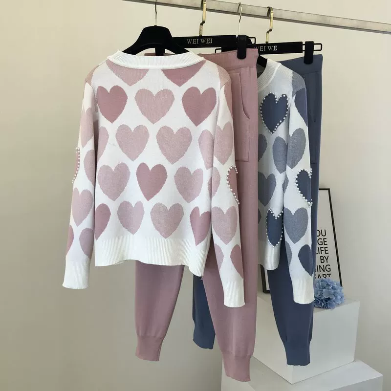 The Cozy Leisure | Women's Long-Sleeve Knitted Sweater & Pants Two-Piece Set - Image 44