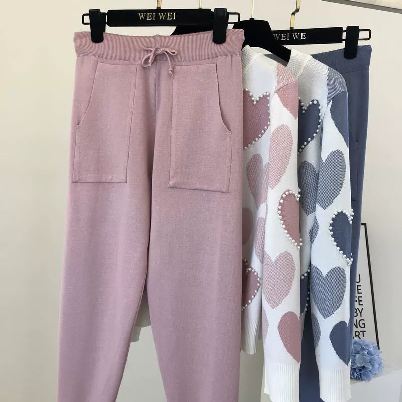 The Cozy Leisure | Women's Long-Sleeve Knitted Sweater & Pants Two-Piece Set - Image 46