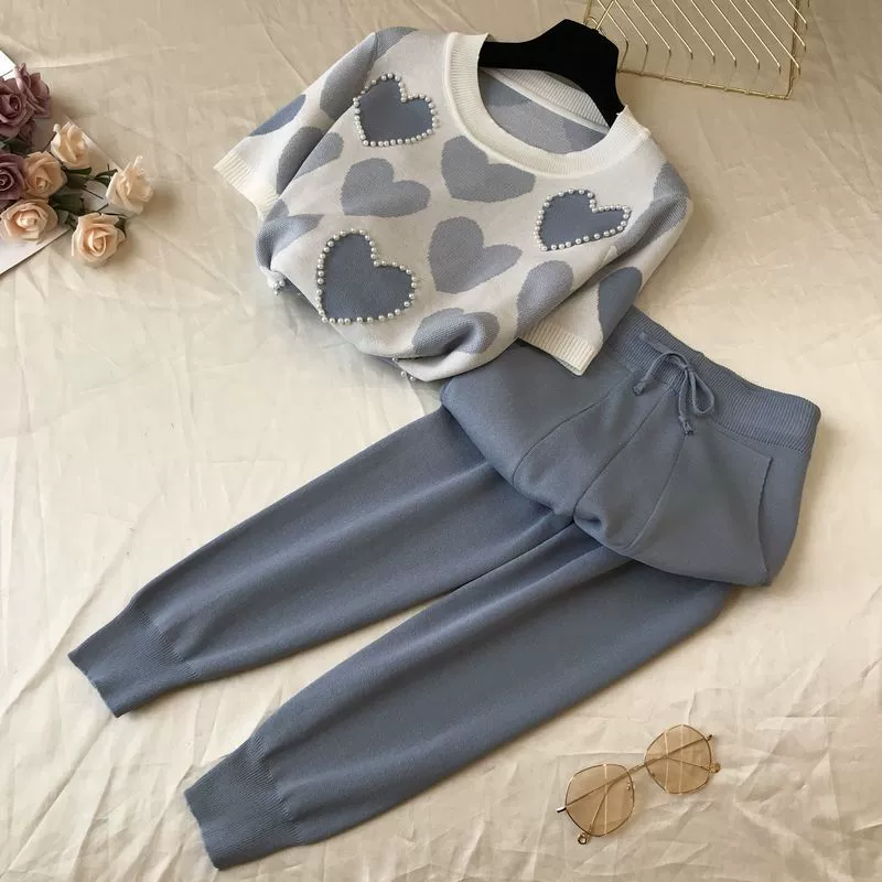 The Cozy Leisure | Women's Long-Sleeve Knitted Sweater & Pants Two-Piece Set - Image 63