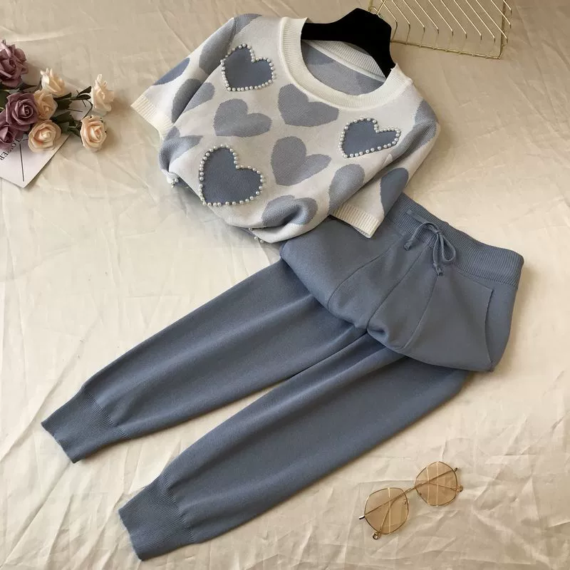 The Cozy Leisure | Women's Long-Sleeve Knitted Sweater & Pants Two-Piece Set - Image 68