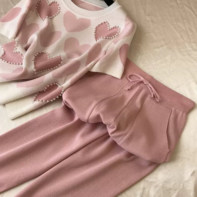 The Cozy Leisure | Women's Long-Sleeve Knitted Sweater & Pants Two-Piece Set - Image 73