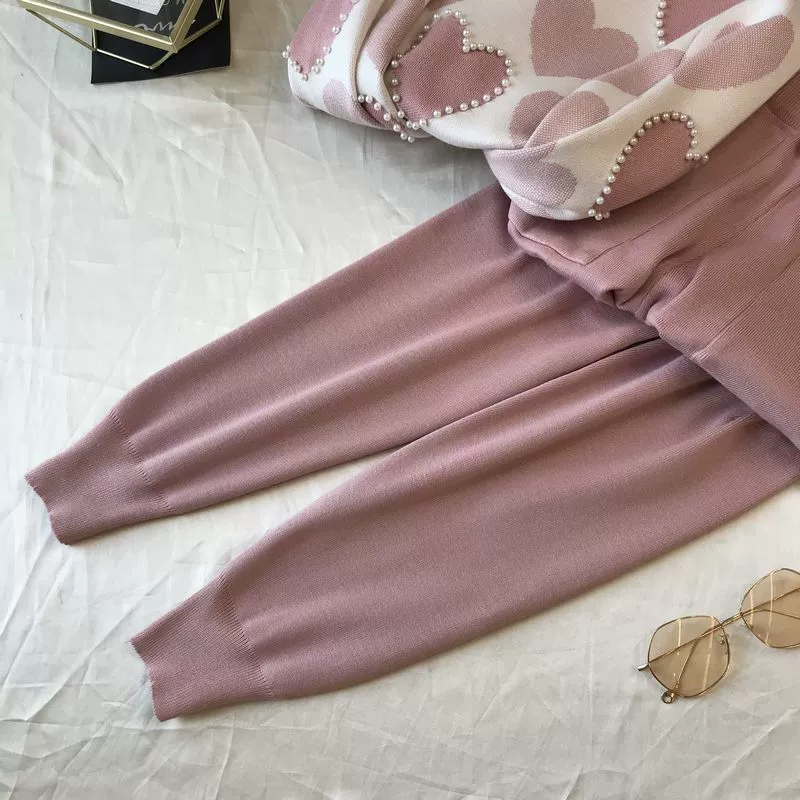 The Cozy Leisure | Women's Long-Sleeve Knitted Sweater & Pants Two-Piece Set - Image 8