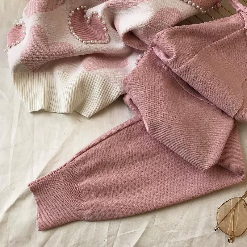 The Cozy Leisure | Women's Long-Sleeve Knitted Sweater & Pants Two-Piece Set - Image 85