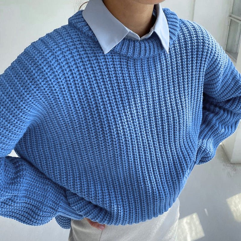 The Cozy Whisper | Women's Loose Crew Neck Knitted Sweater - Image 12