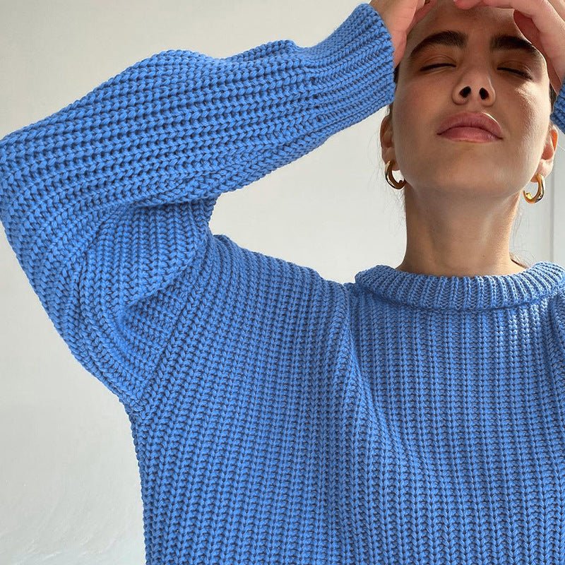The Cozy Whisper | Women's Loose Crew Neck Knitted Sweater - Image 15